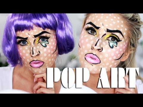 Pop Art Makeup! ♡ Halloween Idea - Comic Book, Crying Cartoon Girl