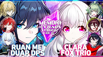 Ruan Mei Dual Dps & Clara Hyper | Memory of Chaos 12 (Honkai Star Rail 1.6)