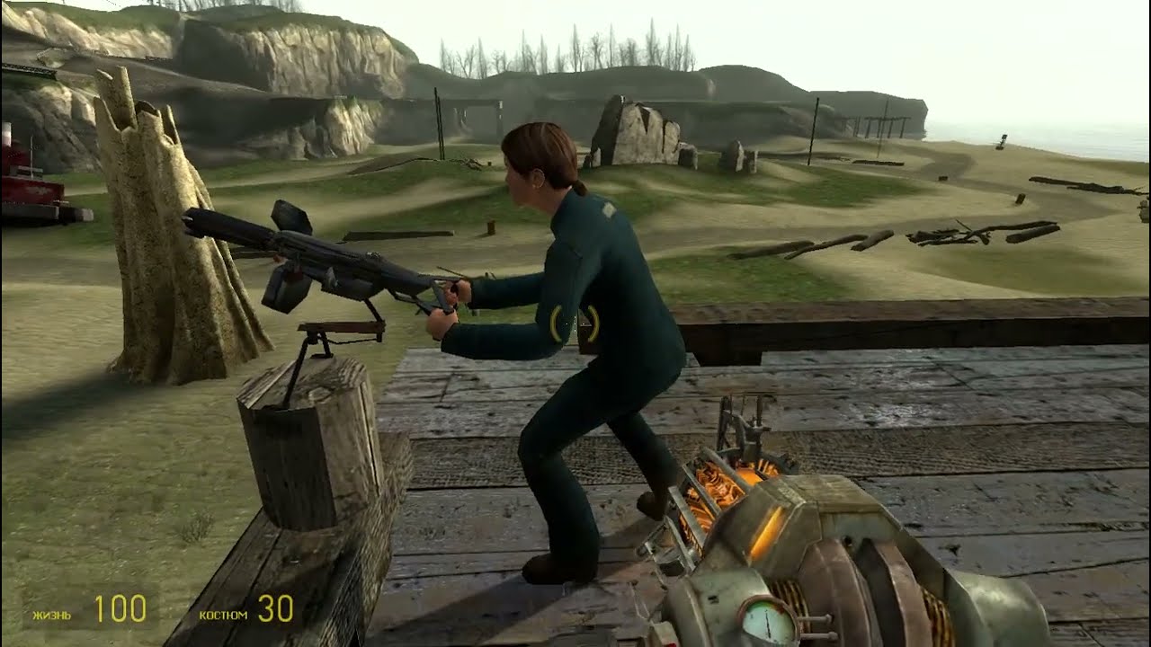 HALF LIFE 2 в преклонном возрасте. Я на шоссе-17. Рассмотрел в бинокль G-Man ' a!