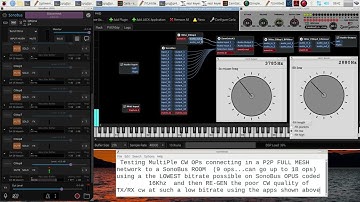 QSO with up to 18 CW OPs on SonoBus using the lowest OPUS CODEC bitrate(16Khz) LIVE demo with 9 ops