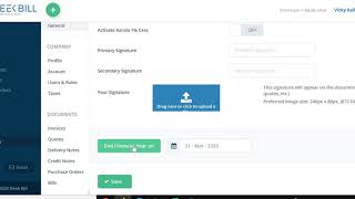 For Online Sleek Bill How to Reset Document Numbers and End Financial Year screenshot 2