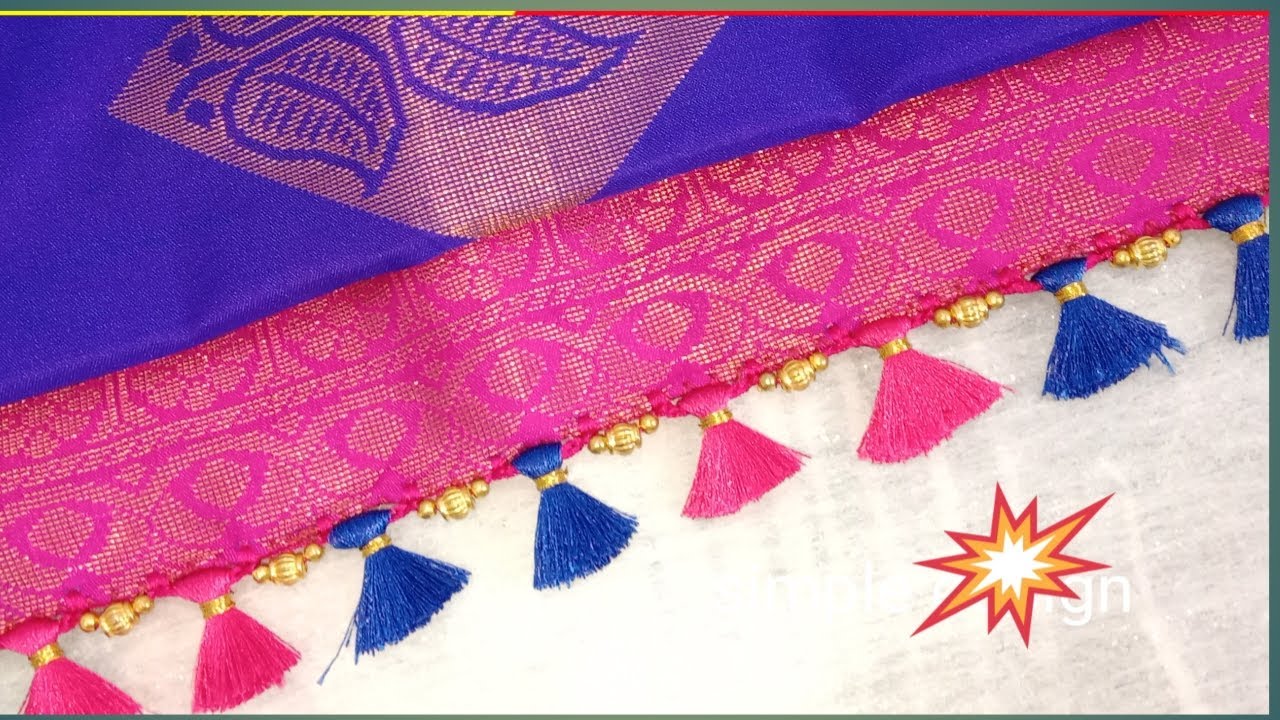 Simple saree kuchulu krosha designs Singal step krosha designs easy saree kuchulu