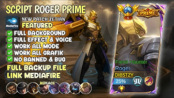 Script Skin Roger PRIME - Fiend Haunter  No password | Full Effect & Voice | New Patch