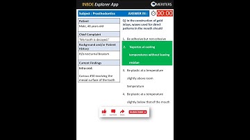 INBDE | Prosthodontics