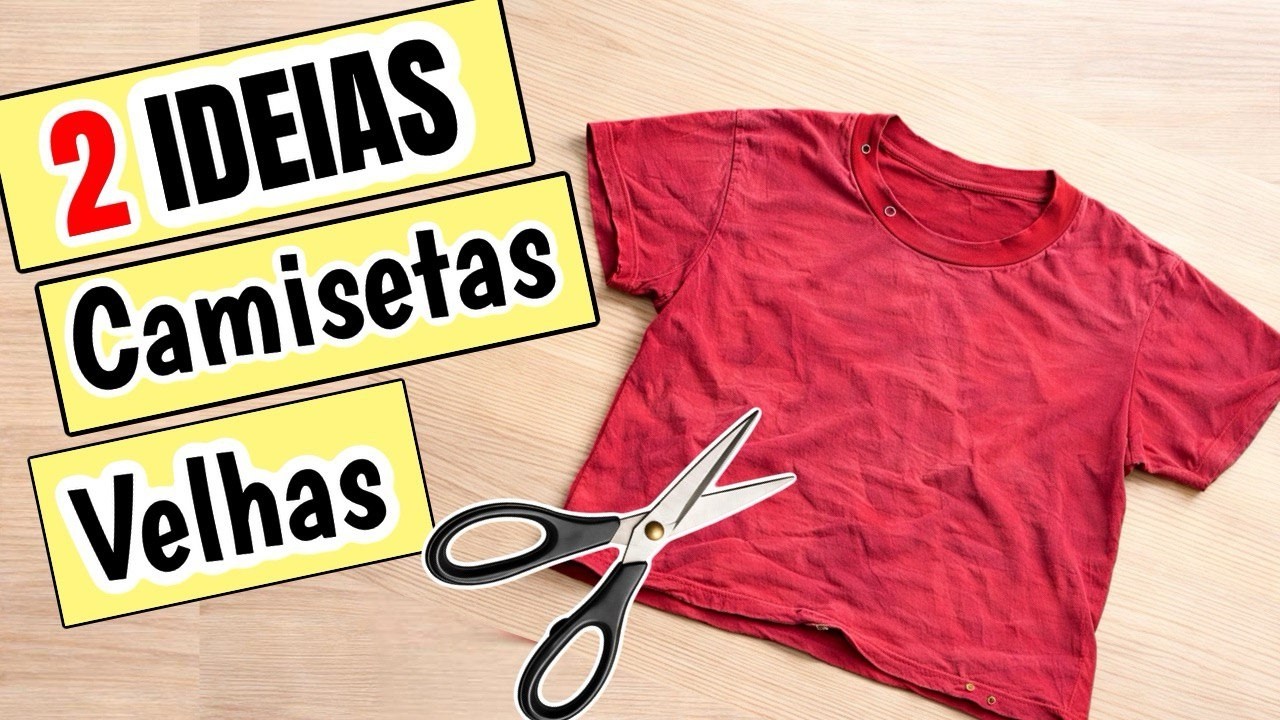 2 COISAS ÚTEIS PARA FAZER COM CAMISETA VELHA | RECICLAGEM E REAPROVEITAMENTO DE ROUPA VELHA ♻️ 😱