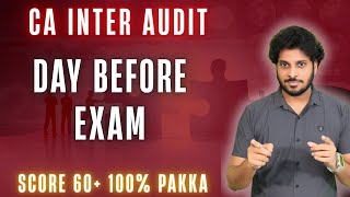 AUDIT DAY BEFORE EXAM | SCORE 60+ | AUDIT EXEMPTION STRATEGY