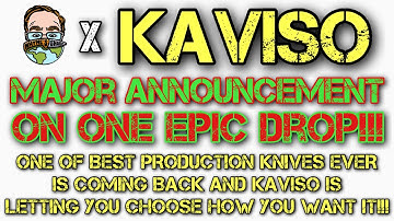 EPIC!! An all-time great EDC knife is coming back and KAVISO is letting you choose how you want it!!