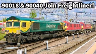 A GOOD NEWS Class 90 Story! 90018 & 90040 Join Freightliner from DB..!