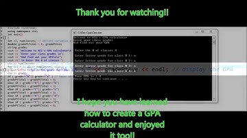 GPA CALCULATOR C++