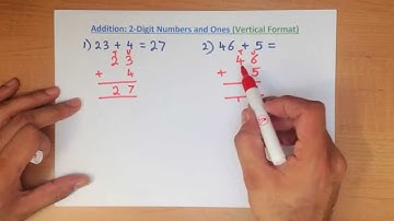 Addition of 2-Digit Numbers and Ones (Vertical Format)