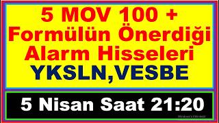 #YKSLN , #VESBE Hareketli Ortalamanın Önerdiği Hisseler 5 Nisan