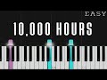 Dan Shay Justin Bieber 10 000 Hours EASY Piano Tutorial mp3