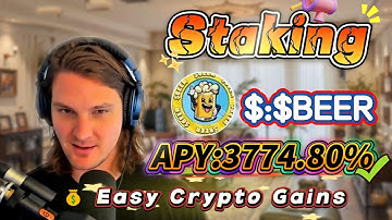 🚀 Solana zero-risk mining tutorial — real $BEER staking with 3774.80% APY rewards delivered!