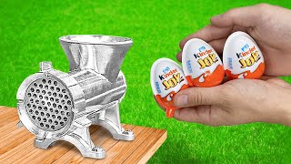 EXPERIMENT KINDER SURPRISE vs MEAT GRINDER