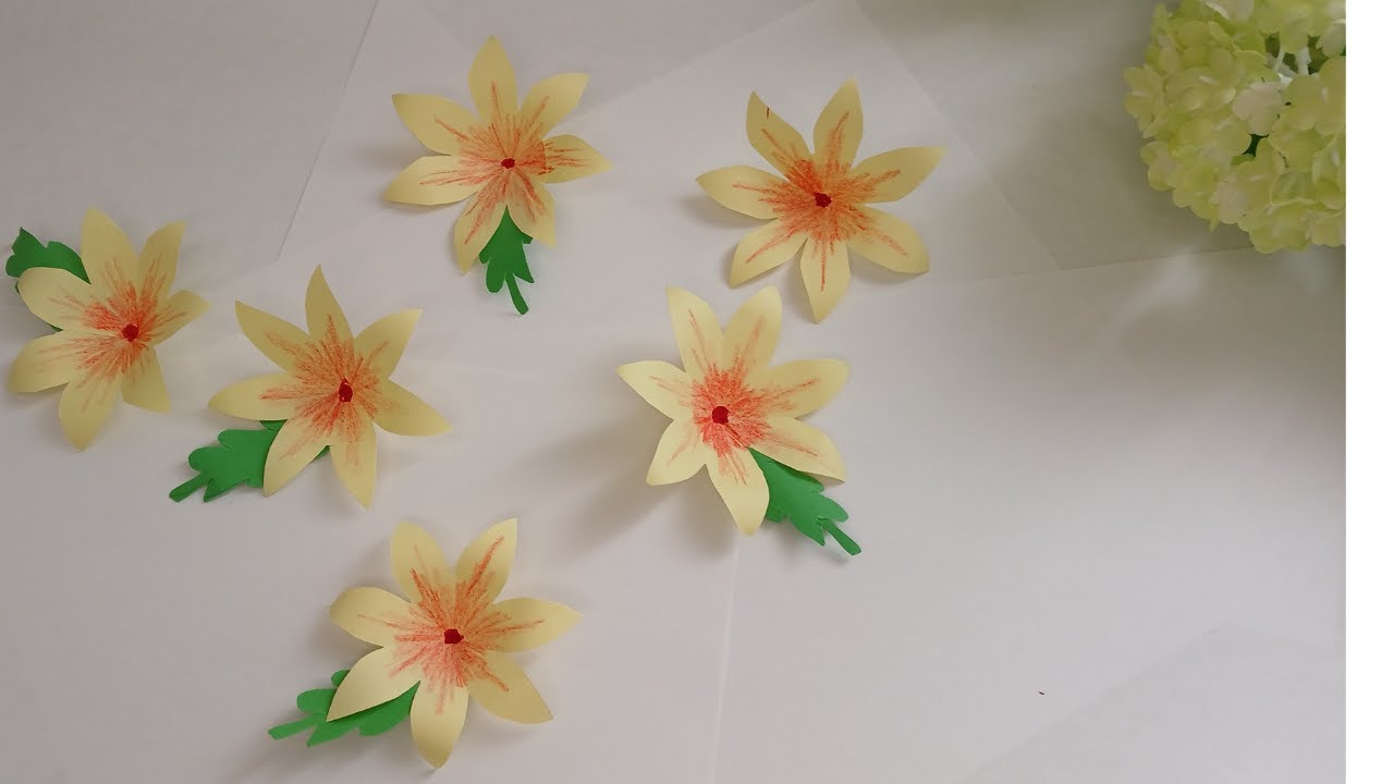 Simple craft - how to make paper flowers decoration