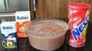 Receita Mousse de Chocolate De Nescau sem Ovos