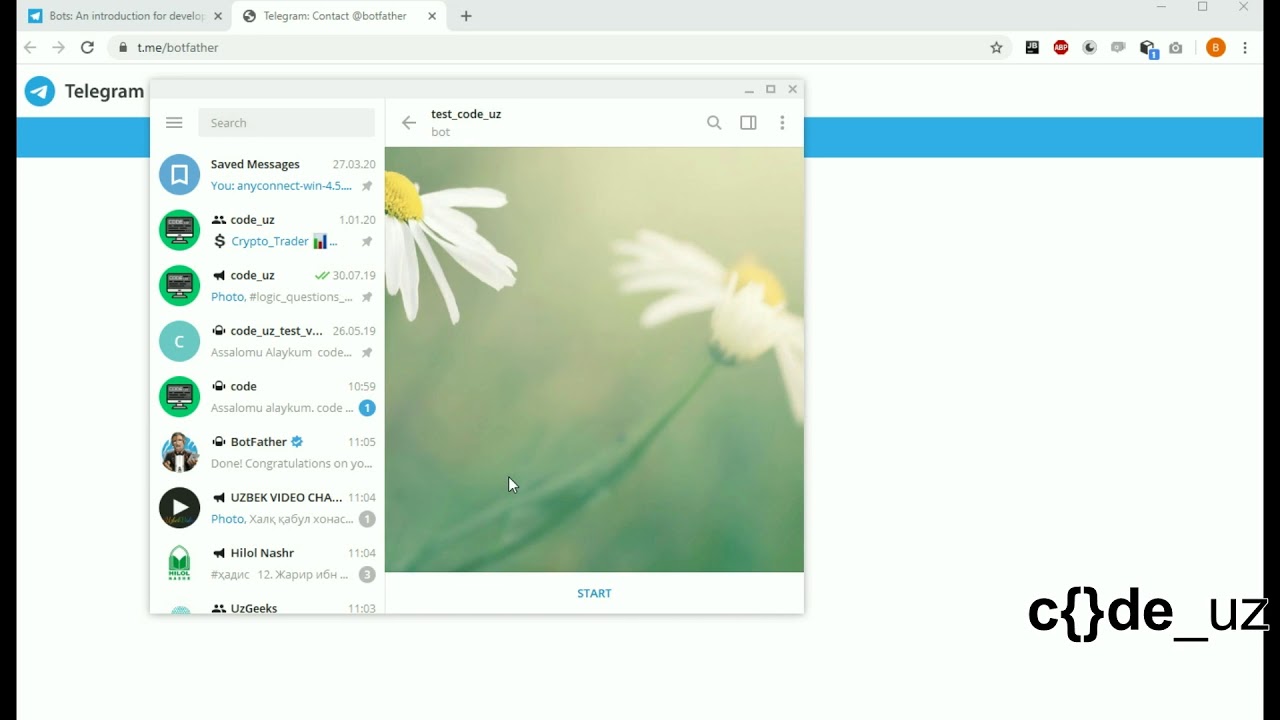Telegram Bot. 01 - Bot qanday yaratiladi.