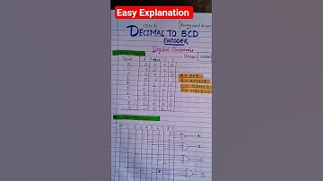 Decimal to BCD encoder|Digital Electronics |combinational circuit #trustonallah#hamukaka