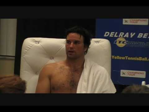 John McEnroe, Patrick Rafter press conference (1 o...