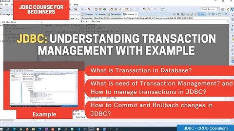 8. Understanding Transaction Management in JDBC with Example