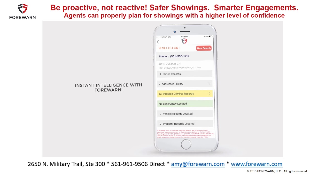 FOREWARN for real estate presentation by Amy Smolik