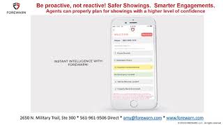 Forewarn For Real Estate Presentation By Amy Smolik