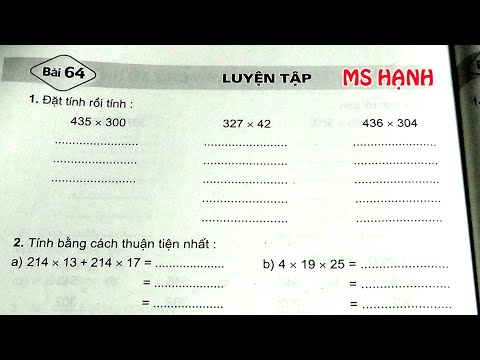 Video Vở Bài Tập Toán Lớp 4 Bài 64 Trang 74 Luyện Tập #mshanh - YouTube