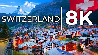 Switzerland 🇨🇭 in 8K - Switzerland in 8K ULTRA HD HDR Tour 60 FPS
