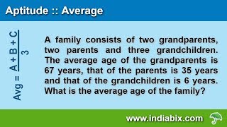 A family consists of two grandparents, two parents | Average | Aptitude | IndiaBIX