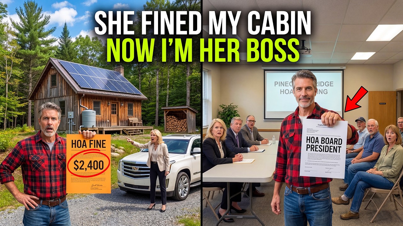 HOA Fined My Off-Grid Cabin — 30 Days Later, I Became the Boss of Their HOA Managers