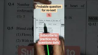 cockroach imp. question for re-neet #neet #biology #aiims