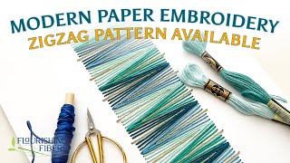 Zig Zag Paper Embroidery Tutorial: Tips for Metallic Thread & More!