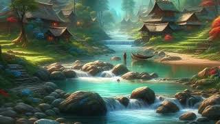 The sound of flowing rivers and melodious birds chirping, calming, Sleep Music, Stress Relieving 19