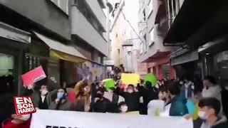 Boğaziçi Üniversitesi'ndeki eyleme Trabzon'dan zıplayarak destek!