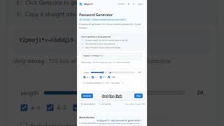 Password Generator — Create Secure Random Passwords — A HelpySelf Tutorial #Shorts Update