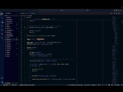 TCP client-server chat application