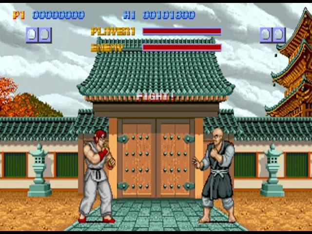 Street Fighter 1 (Arcade) Japan Stage 1: Ryu vs. Retsu 