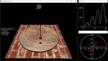 Pendulum on Rotating Disc -- Coriolis Force Simulation with VPython