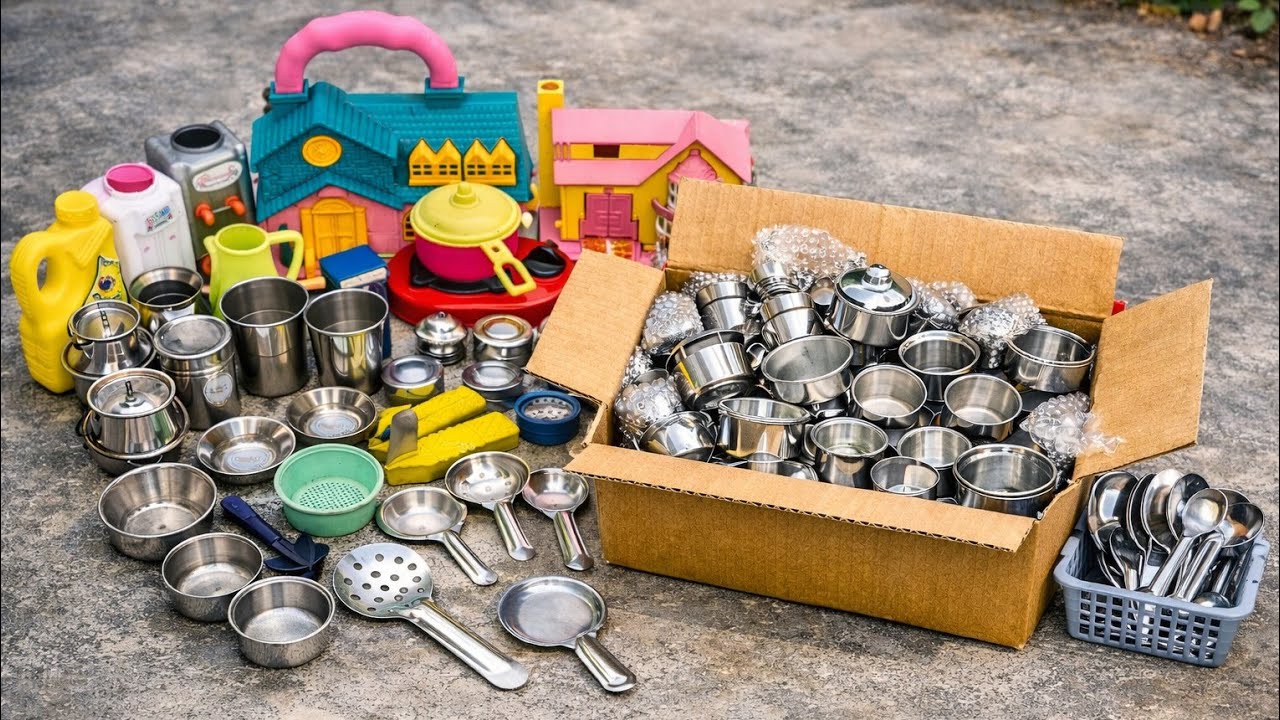 Mini Kitchen Utensils Unboxing | Tiny Bartan Set Review