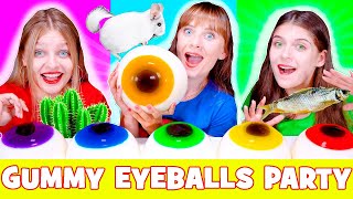 ASMR Most Popular Food Challenge With Gummy Eyeballs Mukbang