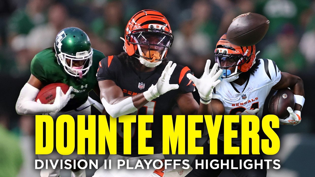Bengals WR Dohnte Meyers DII football playoff highlights at Delta State