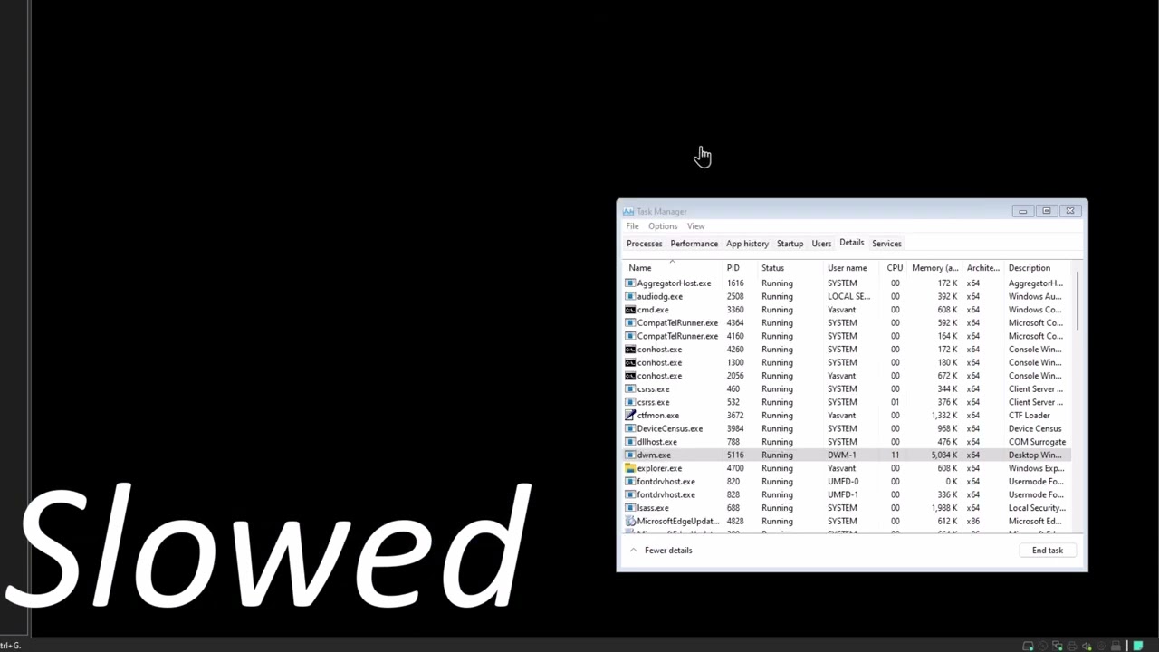Windows 11 : dwm.exe bug