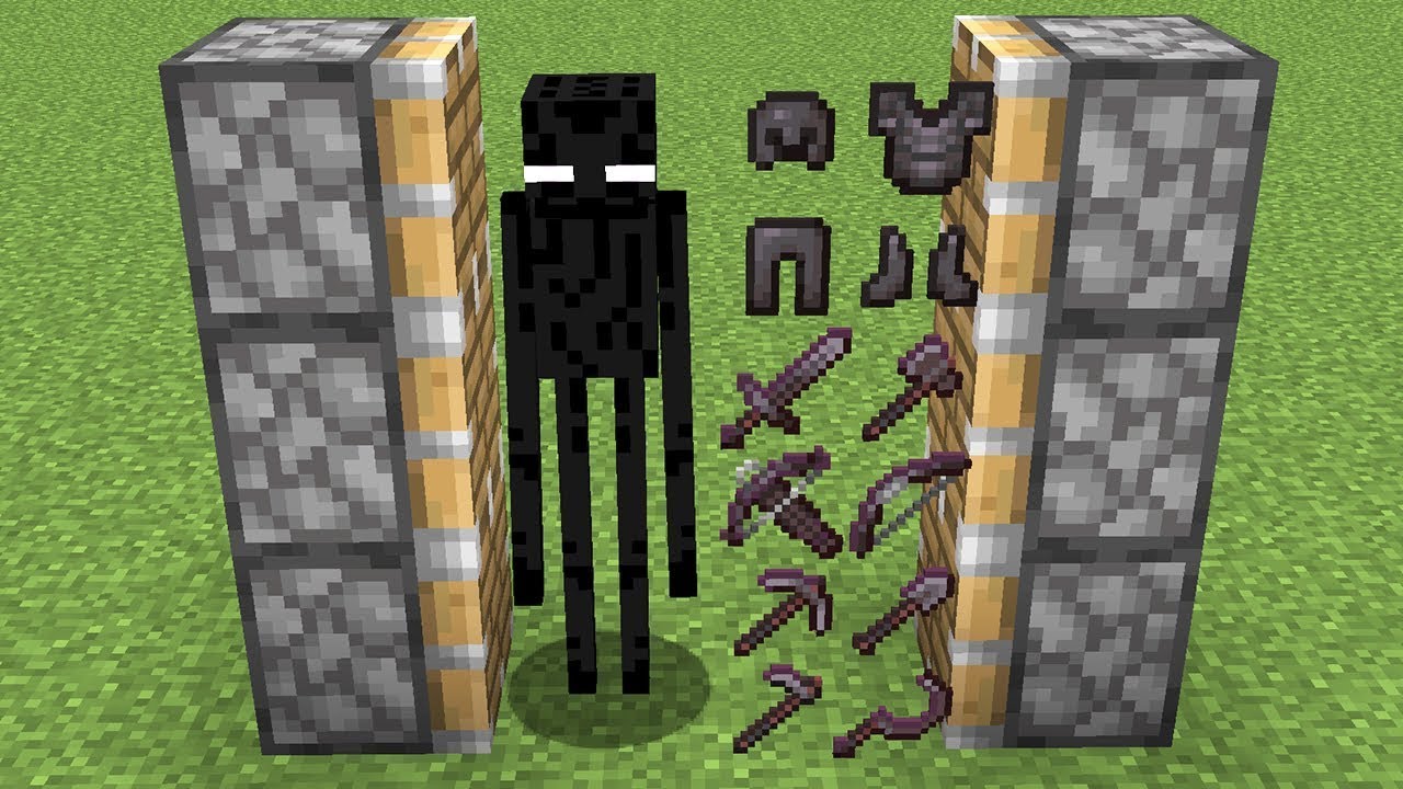 enderman + all netherite armor = ???
