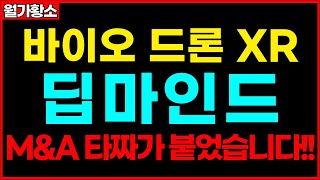 [딥마인드] 바이오와 드론 그리고 XR까지!! 딥마인드 M&A 타짜가 붙었습니다!! M&A 관련주 드론 관련주 종목추천 추천주 주가 주가전망 급등주 주식추천 목표가 #월가황소