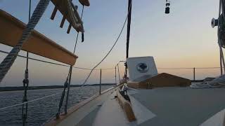 Sail Boat - 44 Foot CSY - Nature - Ambiance - 2 Hours - HD - Sailing - Anchored - Waves - Water