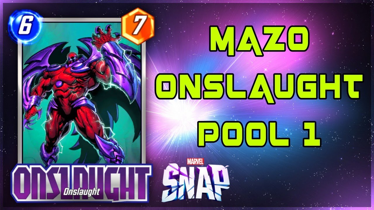MAZO ONSLAUGHT | POOL 1 | NIVEL DE COLECCIÓN 118 - 214 | PRINCIPIANTES | MARVEL SNAP
