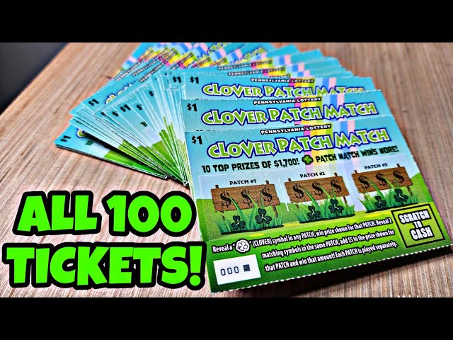 PA LOTTERY 🔵 CLOVER PATCH MATCH SCRATCH OFF TICKETS