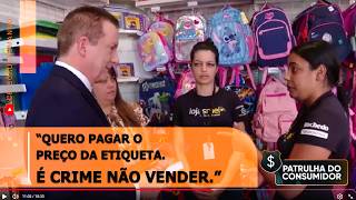 “Quero pagar o preço da etiqueta. É crime não vender.”