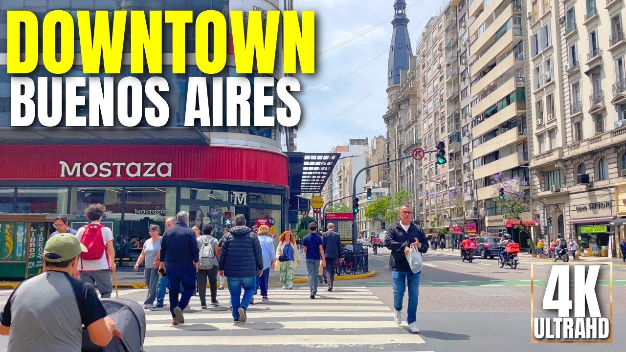 [4K] Downtown Buenos Aires Walking Tour 🇦🇷 | Historic Streets & European Architecture