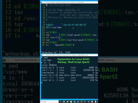 Explanation for Linux BASH Backup  Shell Script ‘mybackup.sh’ #part2